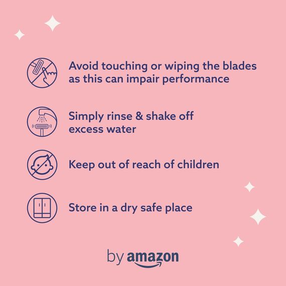 by Amazon Damen-Rasierer mit 5 Klingen und Griff mit Multi-Achsgelenk, inkl. 7 Ersatzklingen