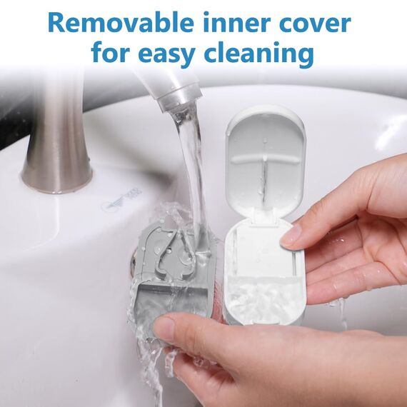 ACWOO Tablettenteiler, Tablettenschneider mit Aufbewahrungsfach, Tragbarer Tablettenteiler für Kleine Große Tabletten, Pillenschneider mit Scharfen Klingen für Reise Täglichen Gebrauch