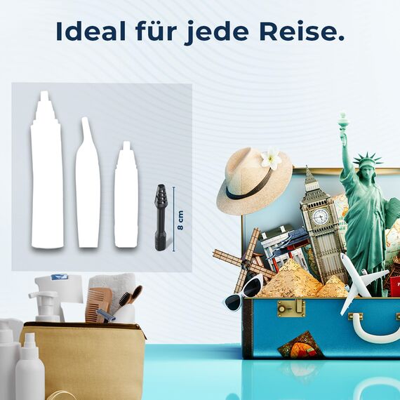 SilkslidePro Nasierer 2er Set - Nasenhaartrimmer Herren - Nasenhaarentferner - Hochpräzise Klingen aus Solingen - mit Klingenschutz - ohne Strom & Batterie