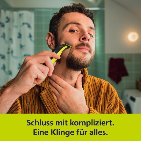 Philips OneBlade Original Klingen - 5x Original-Ersatzklingen, Trimmen und Rasieren im Gesicht und am Körper, QP250/50