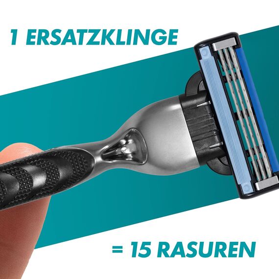 Gillette Mach3 Rasierklingen für Rasierer, 8 Ersatzklingen für Nassrasierer Herren mit 3-fach Klinge