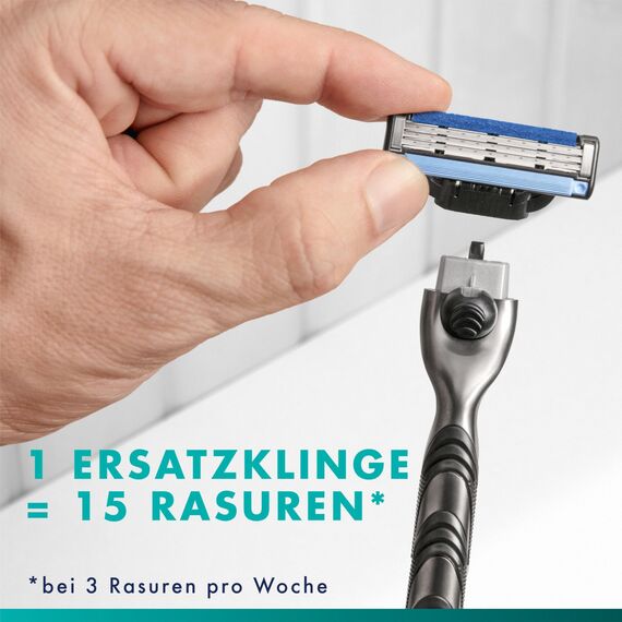 Gillette Mach3 Rasierklingen für Männer, 25 Original Gillette Ersatzklingen, Klingen für Herren mit Gleitstreifen für ein sanftes Gleiten und Klingenbeschichtung