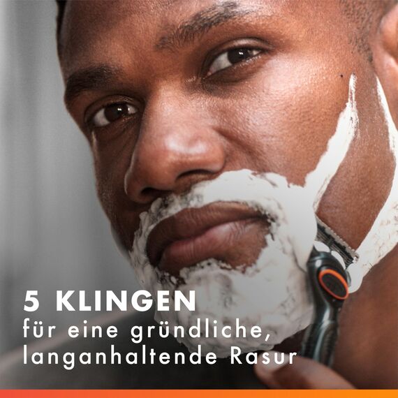 Gillette Fusion5 Power Rasierer Herren Nass — Inkl. 1 Gillette Nassrasierer, 12 Ersatzklingen, mit einem Gleitstreifen für ein Sanftes Gleiten und 5 Klingen für eine Gründliche, Langanhaltende Rasur
