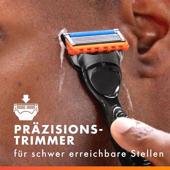 Gillette Fusion5 Power Rasierer Herren Nass — Inkl. 1 Gillette Nassrasierer, 12 Ersatzklingen, mit einem Gleitstreifen für ein Sanftes Gleiten und 5 Klingen für eine Gründliche, Langanhaltende Rasur