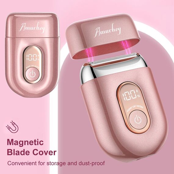 Rasierer Damen, [2026 Neu] 3D-Triple-Klingen Intimrasierer für Frauen, Gesichtshaarentferner für Frauen,Damenrasierer Elektrisch Nass-Trockenrasierer Trimmer Damen – Für Bikinizone, Achseln, Beine