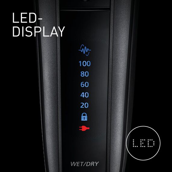 Panasonic Series 900 Premium Nass- und Trocken Rasierer ES-LV6U für Männer, 5-fach-Scherkopf mit Linearmotor und Bartdichtensensor Technologie, Pop-up Trimmer, matt-schwarz