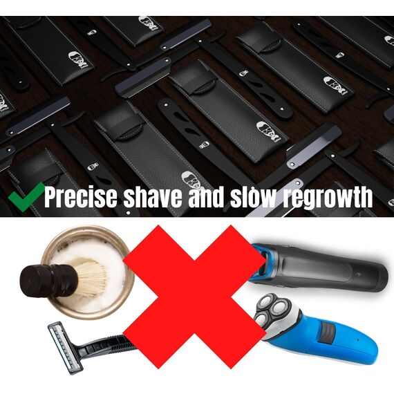 Rasiermesser Barber set 20 Halbe Klingen Etui Leder Reise SAKKAL |Rasierer Friseur Herren Handbart Barber Professional Kit Classic Handpflege Precision Friseurmechanik bartschablonen (Graues)