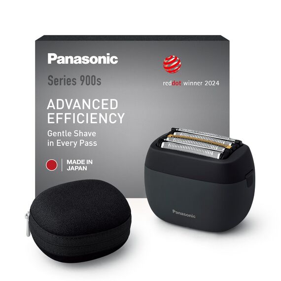 Panasonic ES-PV3B-K803 Series 900s Premium Kompakt-Rasierer, Nass- und Trockenrasierer mit 5 Klingen für Männer, reaktionsschneller Bartsensor, USB-C, Premium Case, Anthrazit