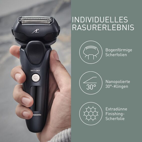 Panasonic WES9015Y1361 Ersatzklingen und Scherfolie für Elektrorasierer ES-LT6N, ES-LT4N, ES-LT2N, ES-LT68 & ES-LT67, Kombipack, 3-Klingen-System, fortschrittlicher japanischer Edelstahl, wasserdicht