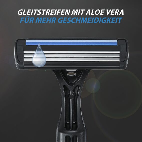 BIC 3 Action Rasierer Herren, 16 Einwegrasierer mit je 3 Klingen, mit Aloe Vera für eine schnelle sanfte Rasur