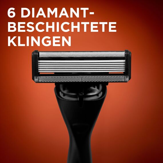 Wilkinson Sword - Wilkinson 6 Rasierer für Männer, 6 diamantbeschichtete Klingen, 4 Ersatzklingen