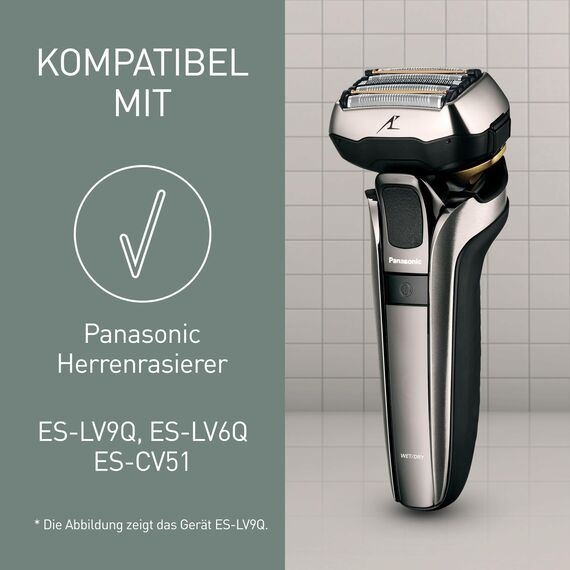 Panasonic WES9038Y1361 Ersatzklingen und Scherfolie für Elektrorasierer ES-LV9Q, ES-LV6Q & ES-CV51, Kombipack, 5-Klingen-System, fortschrittlicher japanischer Edelstahl, wasserdicht