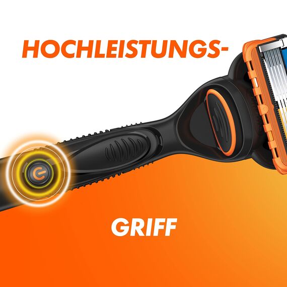 Gillette Fusion 5 Power Nassrasierer Herren, Rasierer + 1 Rasierklinge mit 5-fach Klinge, Geschenk für Männer
