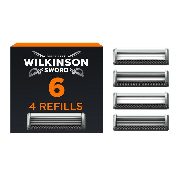 Wilkinson Sword - Wilkinson 6 Rasierer für Männer, 6 diamantbeschichtete Klingen, 4 Ersatzklingen