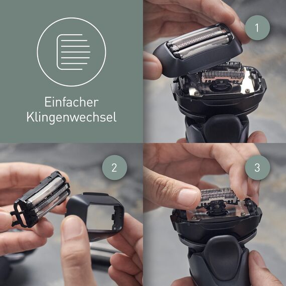 Panasonic WES9015Y1361 Ersatzklingen und Scherfolie für Elektrorasierer ES-LT6N, ES-LT4N, ES-LT2N, ES-LT68 & ES-LT67, Kombipack, 3-Klingen-System, fortschrittlicher japanischer Edelstahl, wasserdicht