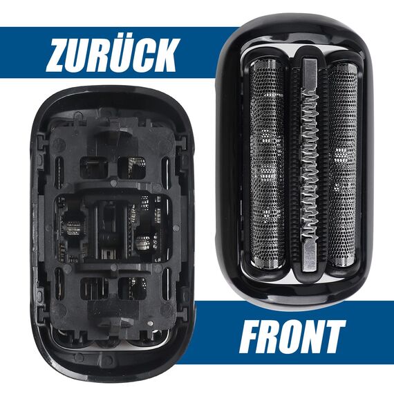 2PCS Ersatzkopf für Braun Series 5 53B Elektrorasierer – Einfaches Anbringen, sanfte Rasur, kompatibel mit Rasierern der neuen Generation Series 5/6 – Perfekt für die tägliche Pflege und unterwegs