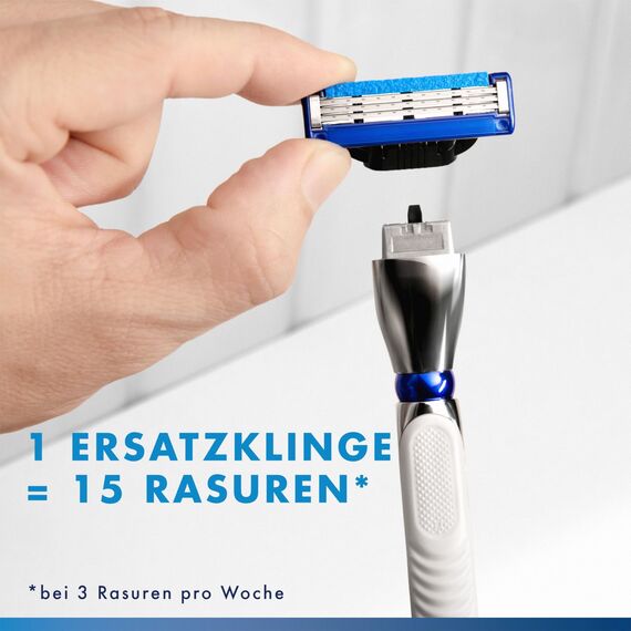 Gillette Mach3 Turbo Rasierer für Männer, 1 Gillette Rasierer, 1 Ersatzklinge, Mit verbessertem Gleitstreifen für ein sanftes Gleiten und NEUEN Klingen