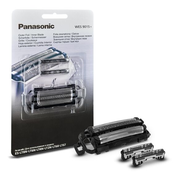 Panasonic WES9015Y1361 Ersatzklingen und Scherfolie für Elektrorasierer ES-LT6N, ES-LT4N, ES-LT2N, ES-LT68 & ES-LT67, Kombipack, 3-Klingen-System, fortschrittlicher japanischer Edelstahl, wasserdicht