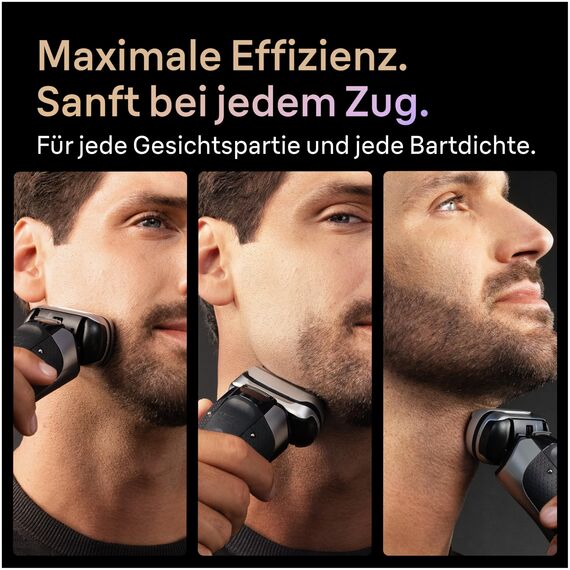 Braun Series 9 PRO+ Rasierer Herren Elektrisch, 5+1 Ultradünne Klingen, Elektrorasierer, Rasierapparat mit 60 Min. Akku, Reinigungsstation, Nass- und Trockenrasierer, Made in Germany, 9665cce, Graphit