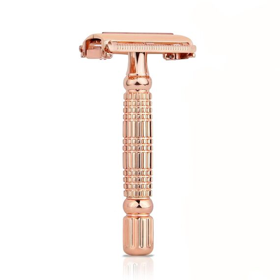 Kanzy Rasierhobel Damen und Herren Butterfly Edelstahl Nassrasierer Sicherheitsrasierer Arbeitet mit allen Doppelkante Rasierer Klingen Safety Razor