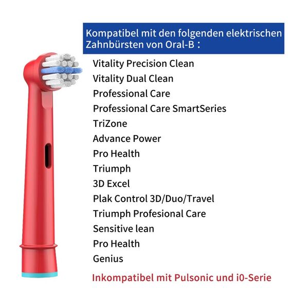16 Stück Kinder Aufsteckbürsten kompatibel mit Braun Oral B Kinder elektrische Zahnbürste, Ultra weiche Borsten.
