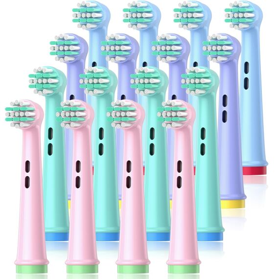 16 Stück Kinder Aufsteckbürsten Kompatibel mit Braun Oral B Kinder Elektrische Zahnbürste, Extra Weiche Kids Aufsteckbürste Geeignet für Oral-B Pro Kids Vitality Junior