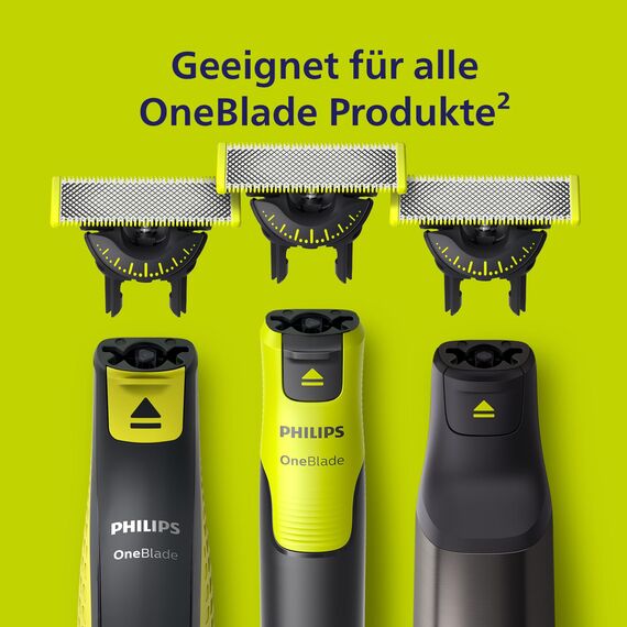 Philips OneBlade 2 x Original 360-Klingen, passend für alle OneBlade und OneBlade Pro Modelle inkl. Körper-Kit, original von Philips, (Modell QP624/50)