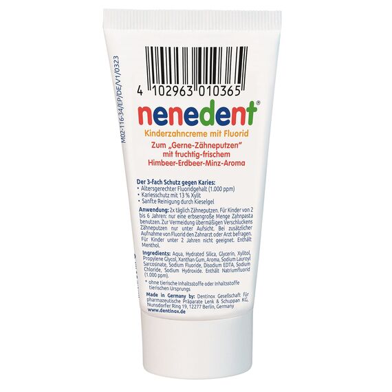 NENEDENT Kinderzahncreme m.F 50 ml