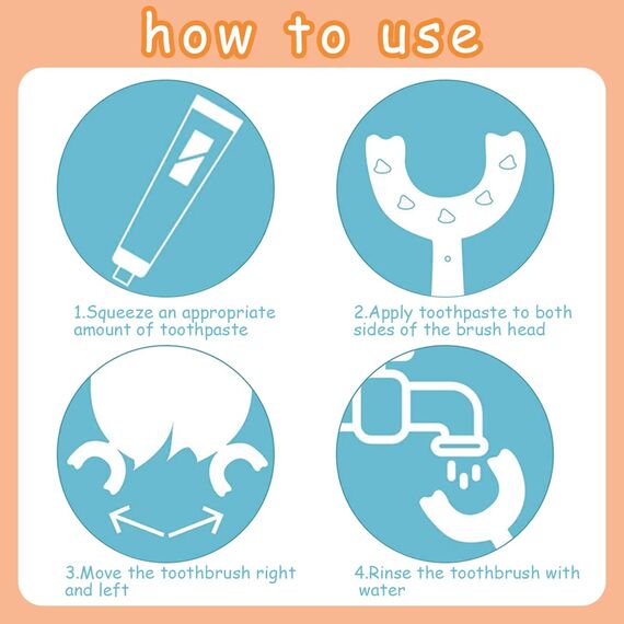 3 Stück Zahnbürste Kinder, U Förmige Kinderzahnbürste 2-6 Jahren, Weicher Bürstenkopf aus Silikon, Kinder Zahnbürste 360 ° Mundpflege, Massage-Zahnfleisch, Rundumreinigung (Rosa)