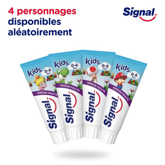 Signal Super Mario Zahnpasta für Kinder, mit fruchtigem Aroma, 0-6 Jahre, 75 ml