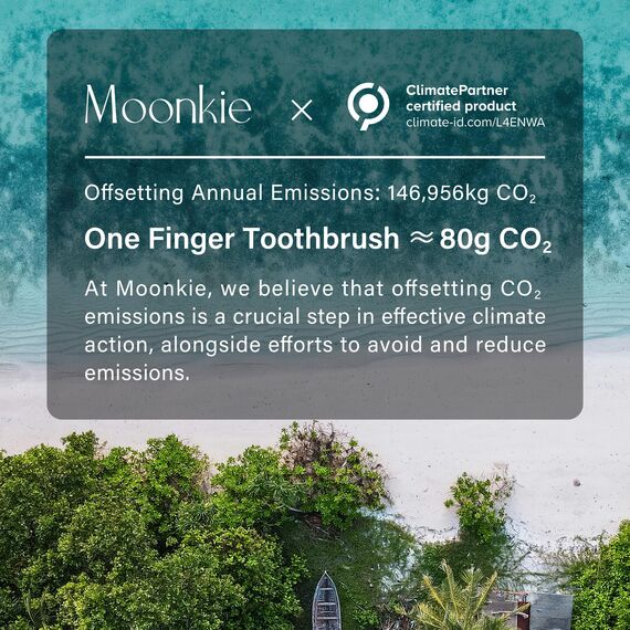 Moonkie Baby Fingerzahnbürste Zunge Oral Cleaner Kit für 3 Monate +, 2 Pcs (Mint)