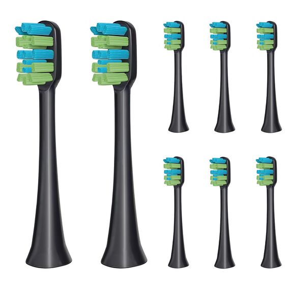 Ersatzbürsten für 7AM2M AM101/AM105 Zahnbürste Elektrische,8 Stück Aufsteckbürsten Kompatibel 7AM2M Zahnbürste Elektrische (black)