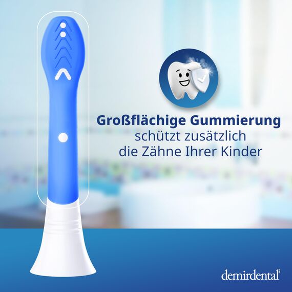 demirdental Ersatzbürsten für Kinder passend für Philips Sonicare Ersatzbürsten Kids, Compact Mini geeignet für 3-6 Jahre, entspricht HX6034 HX6038, Dunkelblau, 8er Set