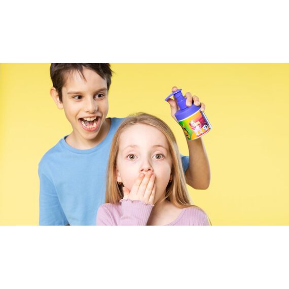 Jordan ® | Junior Zahnpasta-Pumpe | Zahnpasta auf einer Pumpspender, die der Menge von 3 regulären Tuben entspricht | Innovative und bequeme Lösung | 6-12 Jahre | 1450 ppm | Traube | 150 ml