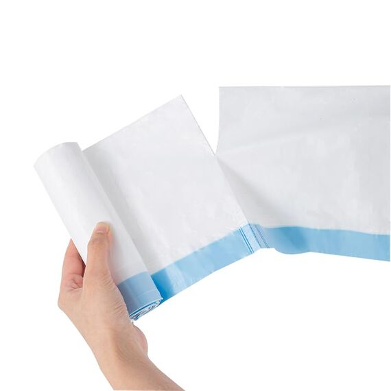 RMAN 45 Stück Mülltüten mit Tragegriff Selbstreinigende Katzentoilette Müllbeutel Zugband Müllbeutel Biologisch Abbaubar Langlebige Reißfest Flüssigkeitsdicht Katzenstreutasche mit Kordelzug 3 Rollen