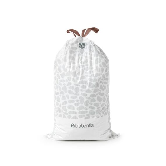 Brabantia Müllbeutel PerfectFit Spenderpackung (Code L - 40L / 45L) Extra Starke müllsäcke Mit Zugband (40 Müllbeutel)
