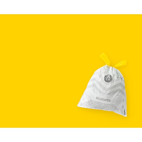 Brabantia Müllbeutel PerfectFit Multipack (Code A - 3L) Extra Starke Müllsäcke mit Zugband, 10 rollen (200 Müllbeutel)