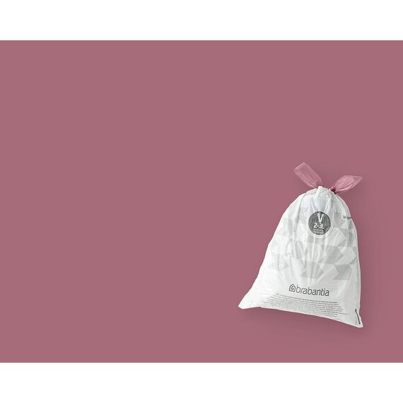 Brabantia Müllbeutel PerfectFit Multipack (Code V - 2L / 3L) Extra Starke Müllsäcke mit Zugband, 10 rollen (200 Müllbeutel)