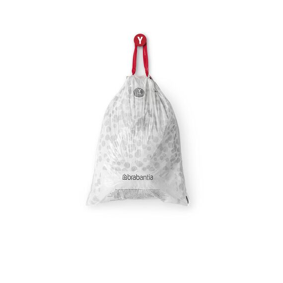 Brabantia Müllbeutel PerfectFit Spenderpackung (Code Y / 20L) Extra Starke müllsäcke Mit Zugband (40 Müllbeutel)