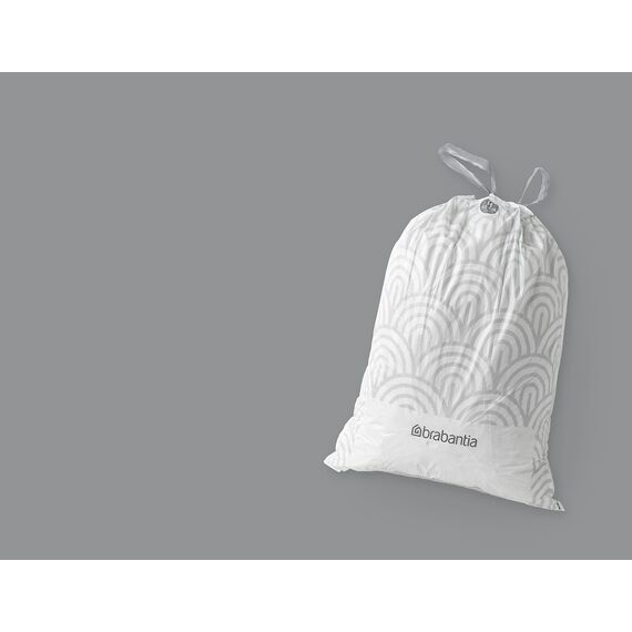 Brabantia Müllbeutel PerfectFit Multipack (Code H - 50l / 60L) Extra Starke Müllsäcke mit Zugband, 6 rollen (120 Müllbeutel)