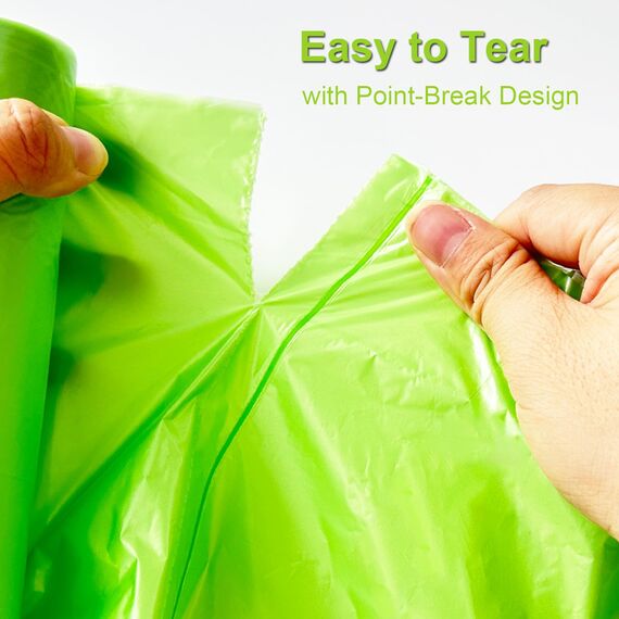 Biomüllbeutel 5 Liter x 120, KITBEST 1.2 gal Bio Müllbeutel 5L Biomülltüten Kompostierbare Müllbeutel Müllsack, Bio Beutel Küchen Lebensmittel Abfallbeutel für Küche, Büro, Wohnzimmer (40 x 45cm)