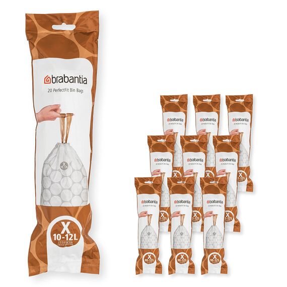 Brabantia Müllbeutel, Weiß, 200 Bags