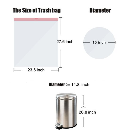 AURMOO Reißfest Müllbeutel 60L mit Zugband, Abbaubar Biomüllbeutel, Tropfsichere Mülltüten mit Zugband, Reißfeste Müllsäcke für Mülleimer, 60 Stück, B60XH70cm, Weiß