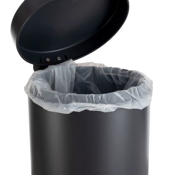 Müllbeutel Premiumline - Transparent/weiss und wasserdicht - Mit Trage-Griff/Henkel (10 Liter, 24er Pack)