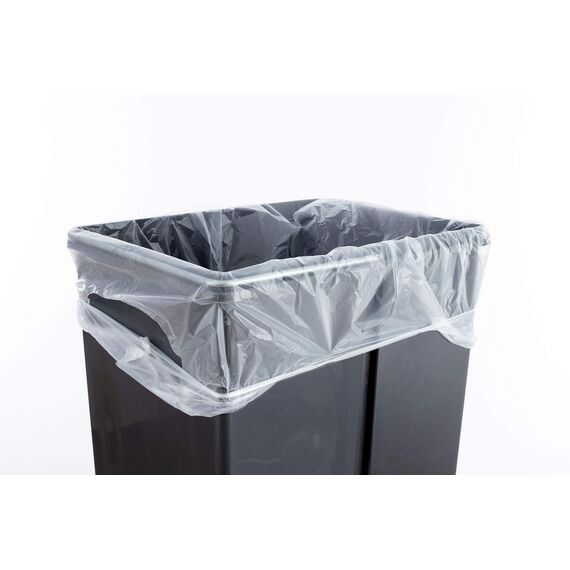 60 Stück Müllbeutel Premiumline: 25 Liter, 3 Rollen, Größe: 53 x 54 cm - Besonders reißfest und wasserdicht - Mit Trage-Griff/Henkel