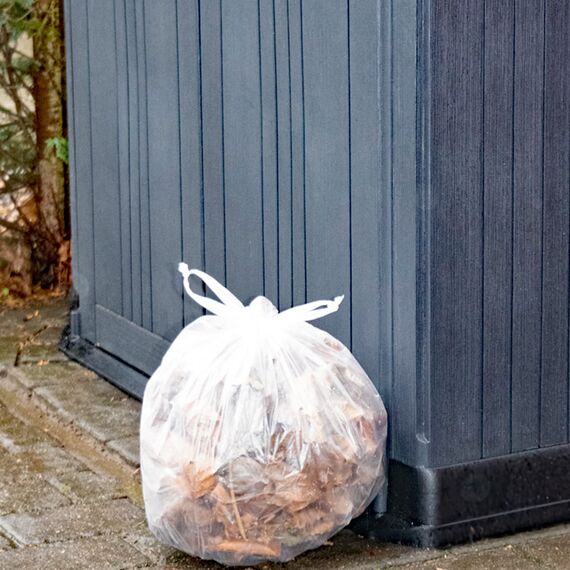 960 Stück Müllbeutel Premiumline: 20 Liter, 24er Pack, Größe: 50 x 51 cm - Besonders reißfest und wasserdicht - Mit Trage-Griff/Henkel