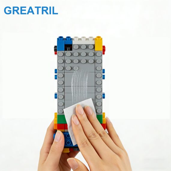 240 Stück Reinigungstücher Kleine Größe 6 cm x 6 cm - Greatril Alco Reinigung tücher mit Reisegröße für Hörgeräte/Unterwegs/Handy/iPad/Maus/Türgriff/Brille/Tablet/Computer/Laptop