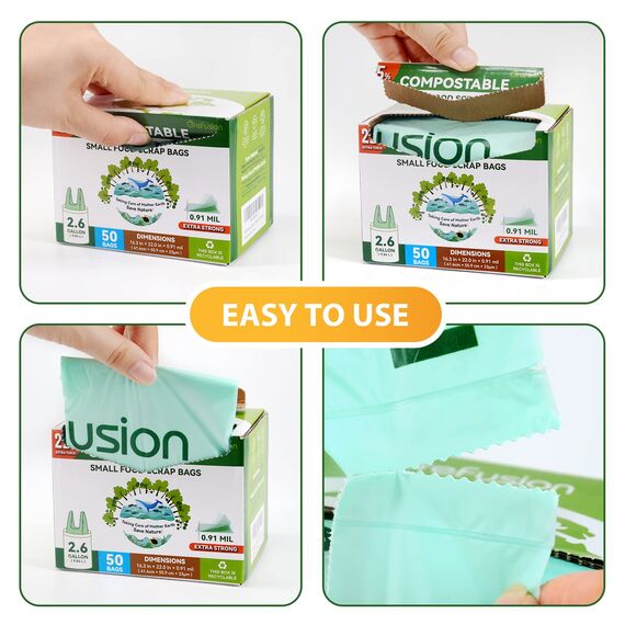 GreFusion Extra Stark 10L Biomüllbeutel mit Henkel 50 Stück Müllbeutel mit Tragegriff