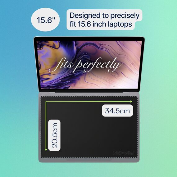 LetsSwipeThat® 1X Mikrofasertuch für Laptop Tastaturschutz - Laptop Zubehör 15.6 Zoll Display - Tuch für Streifenfreie Reinigung