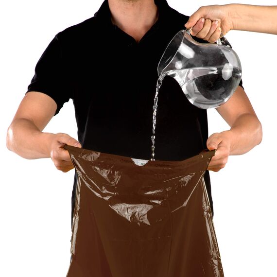 Relevo Braune Müllbeutel mit Zugband – 20L (B 45 cm x H 46 cm), 60 Beutel (4 Rollen × 15 Beutel) | Extra Starke Müllsäcke | 100% Recyceltes LDPE aus Gewächshäusern | Zertifiziert (Blauer Engel)